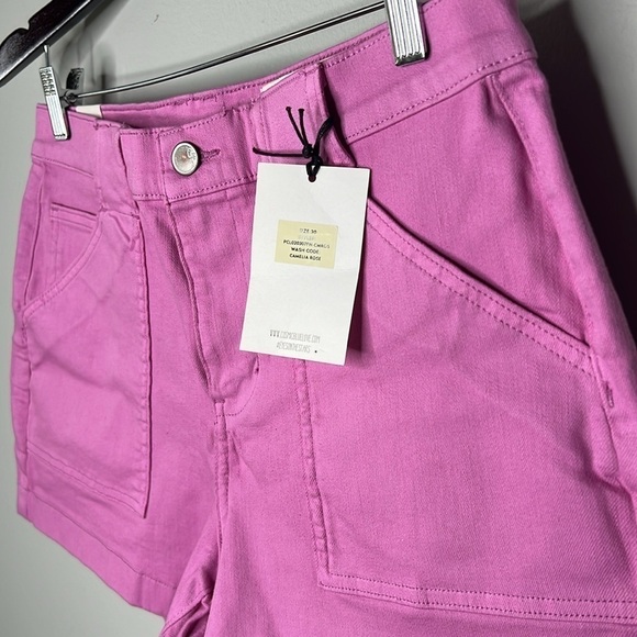 Cosmic Blue Love Jonah Jean Shorts w/ Patch Pockets in Camelia Rose Size 30 NWT! - Picture 3 of 6